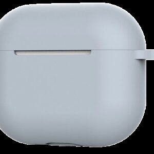 AirPods 4 Θήκη Σιλικόνης με Γάντζο Techsuit Smooth Ultrathin Protective Silicone Case with Hook Grey