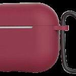 AirPods 4 Θήκη Σιλικόνης με Γάντζο Techsuit Smooth Ultrathin Protective Silicone Case with Hook Bordeaux