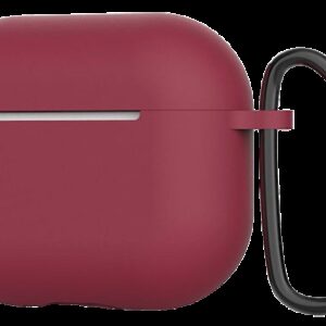 AirPods 4 Θήκη Σιλικόνης με Γάντζο Techsuit Smooth Ultrathin Protective Silicone Case with Hook Bordeaux