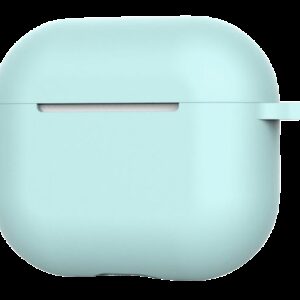 AirPods 4 Θήκη Σιλικόνης με Γάντζο Techsuit Smooth Ultrathin Protective Silicone Case with Hook Cyan