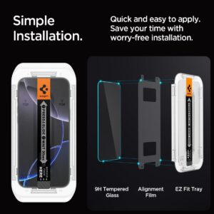 iPhone 17 Pro Max / 16 Pro Max Spigen (x2.Pack) GLAS.tR EZ FIT Premium Tempered Glass Screen Protector AGL07908