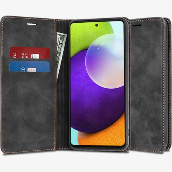 Techsuit Samsung Galaxy A52 4G / A52 5G / A52s Confy Cover Θήκη Βιβλίο - Black