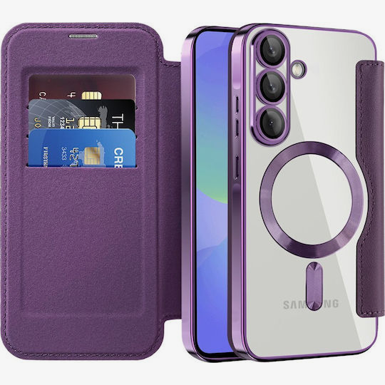 Techsuit Samsung Galaxy A56 5G SmartMag Θήκη Βιβλίο - Purple