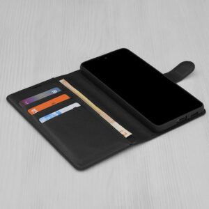 Techsuit Xiaomi Redmi Note 14 5G Leather Folio Θήκη Βιβλίo - Black