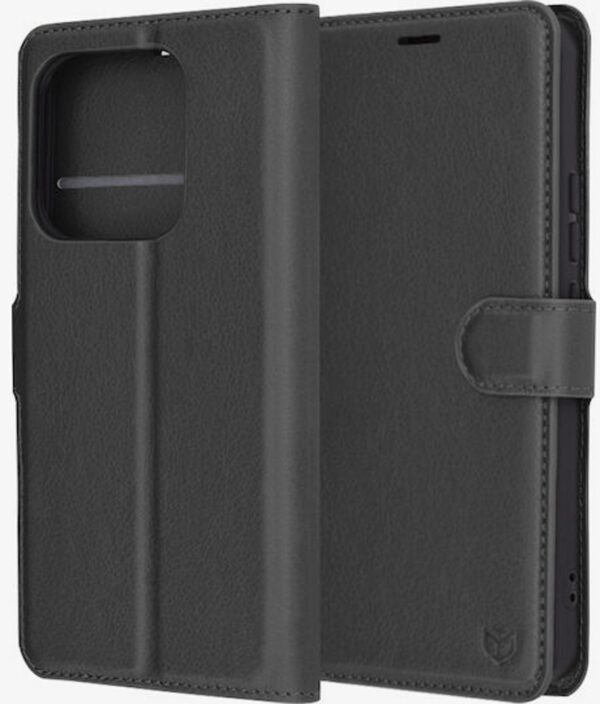 Techsuit Xiaomi Redmi Note 14 5G Leather Folio Θήκη Βιβλίo - Black