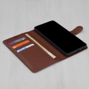 Techsuit Samsung Galaxy A56 5G Leather Folio Θήκη Βιβλίο - Brown
