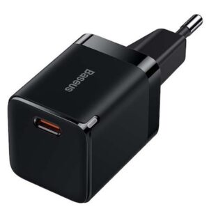 Baseus Φορτιστής Χωρίς Καλώδιο με Θύρα USB-C 30W Power Delivery Μαύρο (Cube Pro)