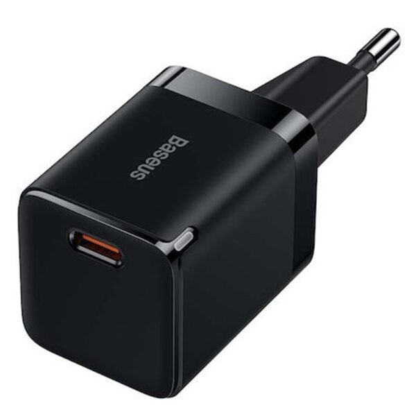 Baseus Φορτιστής Χωρίς Καλώδιο με Θύρα USB-C 30W Power Delivery Μαύρο (Cube Pro)