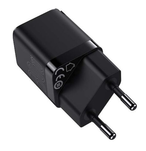 Baseus Φορτιστής Χωρίς Καλώδιο με Θύρα USB-C 30W Power Delivery Μαύρο (Cube Pro)