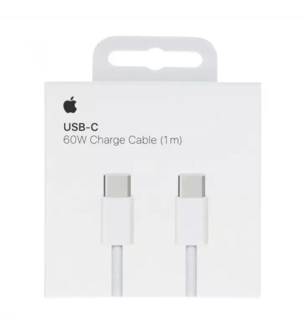 Apple Origial Braided Cable USB-C - USB-C Λευκό 60 W 1m (MQKJ3ZM/A)