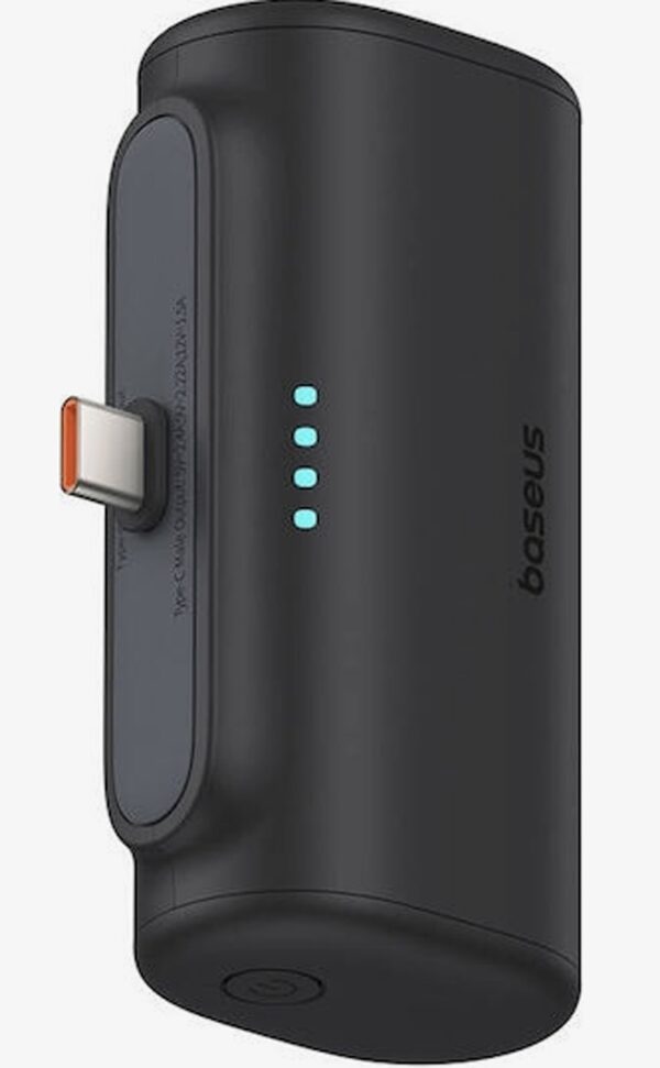 Baseus Compact Fast Charging Power Bank 5000mAh 20W με Θύρα USB-C Μαύρο