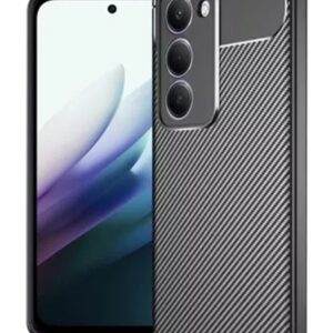 Techsuit Xiaomi Redmi 15 4G / 5G CarbonFiber Θήκη Σιλικόνης - Black