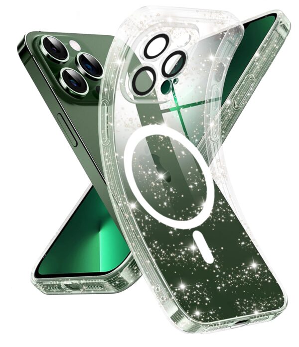 Techsuit iPhone 14 Pro Max MagSafe SparkleSkin Series Glitter Θήκη Σιλικόνης - Διάφανη