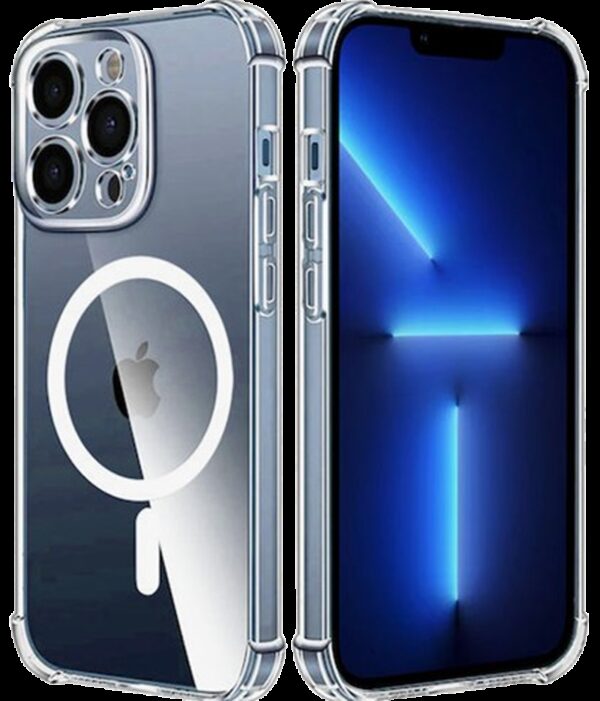 Forcell iPhone 14 Pro Max MagSafe Shockproof Clear Θήκη Σιλικόνης - Διάφανη