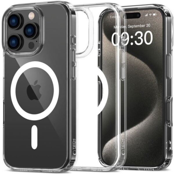 Tech Protect iPhone 16 Pro Max Magsafe Flexair Hybrid Θήκη Διάφανη - Glitter