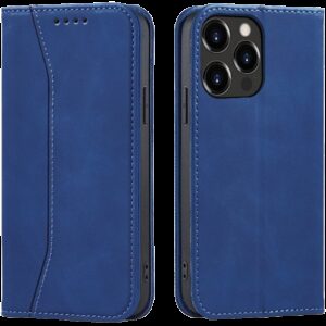 Tel1 iPhone 14 Magnet Fancy Θήκη Βιβλίο - Blue