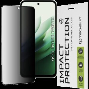 Xiaomi Redmi 15 4G / 5G Προστασία Οθόνης Φιμέ Techsuit 111D Privacy Full Face Tempered Glass