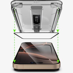 iphone 16 Pro Max / 17 Pro Max Προστασία Οθόνης με Μαύρο Περίγραμμα Techsuit TitanGlass Full Face Tempered Glass