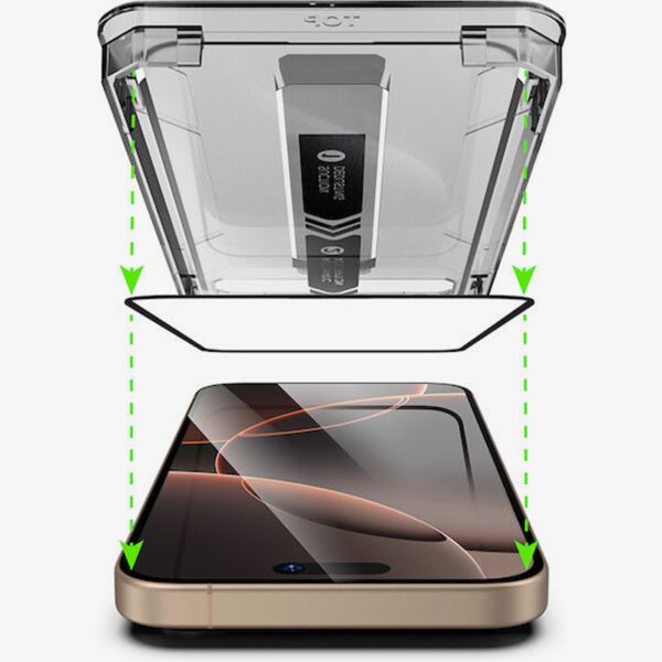 iphone 16 Pro Max / 17 Pro Max Προστασία Οθόνης με Μαύρο Περίγραμμα Techsuit TitanGlass Full Face Tempered Glass