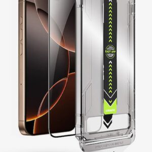 iphone 16 Pro Max / 17 Pro Max Προστασία Οθόνης με Μαύρο Περίγραμμα Techsuit TitanGlass Full Face Tempered Glass