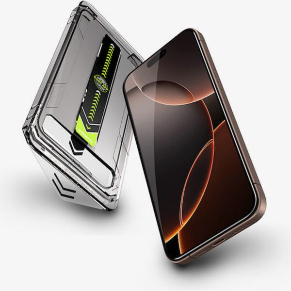 iphone 16 Pro Max / 17 Pro Max Προστασία Οθόνης με Μαύρο Περίγραμμα Techsuit TitanGlass Full Face Tempered Glass