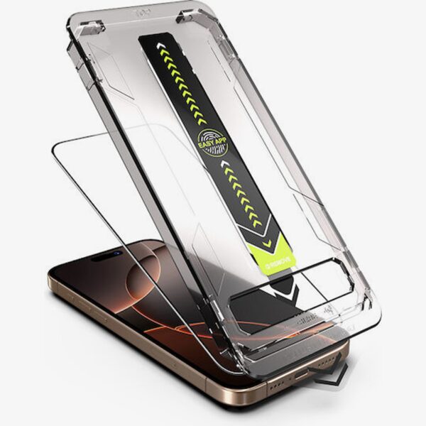 iphone 16 Pro Max / 17 Pro Max Προστασία Οθόνης με Μαύρο Περίγραμμα Techsuit TitanGlass Full Face Tempered Glass