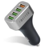Forever Φορτιστής Αυτοκινήτου με 4 Θύρες USB-A 30W Μαύρος