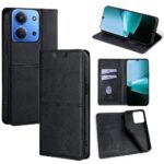 ENKAY Xiaomi Redmi 15C 4G / Poco C85 Cow Texture Magnetic Θήκη Βιβλίο - Black