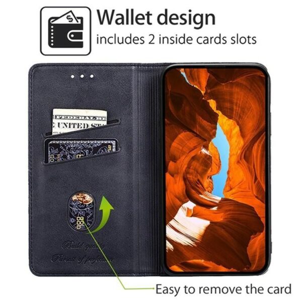 ENKAY Xiaomi Redmi 15C 4G / Poco C85 Cow Texture Magnetic Θήκη Βιβλίο - Black