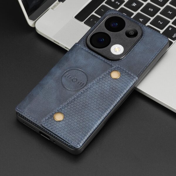 ENKAY Xiaomi Redmi 15C 4G / Poco C85 Double Buckle Card Slots Magnetic Θήκη Σιλικόνης - Blue