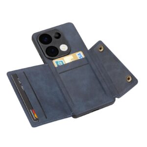ENKAY Xiaomi Redmi 15C 4G / Poco C85 Double Buckle Card Slots Magnetic Θήκη Σιλικόνης - Blue