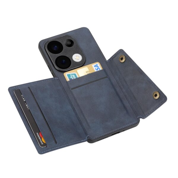 ENKAY Xiaomi Redmi 15C 4G / Poco C85 Double Buckle Card Slots Magnetic Θήκη Σιλικόνης - Blue