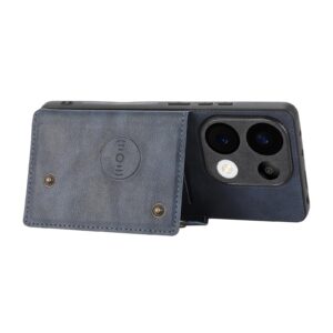 ENKAY Xiaomi Redmi 15C 4G / Poco C85 Double Buckle Card Slots Magnetic Θήκη Σιλικόνης - Blue