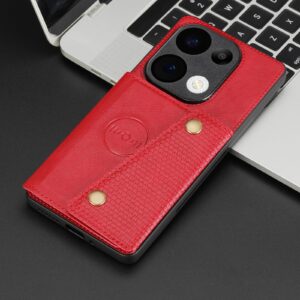 ENKAY Xiaomi Redmi 15C 4G / Poco C85 Double Buckle Card Slots Magnetic Θήκη Σιλικόνης - Red