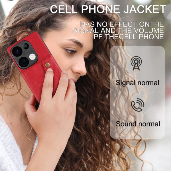 ENKAY Xiaomi Redmi 15C 4G / Poco C85 Double Buckle Card Slots Magnetic Θήκη Σιλικόνης - Red