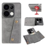 ENKAY Xiaomi Redmi 15C 4G / Poco C85 Double Buckle Card Slots Magnetic Θήκη Σιλικόνης - Grey