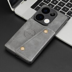 ENKAY Xiaomi Redmi 15C 4G / Poco C85 Double Buckle Card Slots Magnetic Θήκη Σιλικόνης - Grey