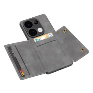 ENKAY Xiaomi Redmi 15C 4G / Poco C85 Double Buckle Card Slots Magnetic Θήκη Σιλικόνης - Grey