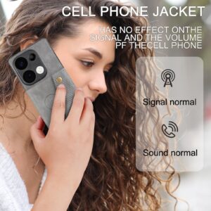 ENKAY Xiaomi Redmi 15C 4G / Poco C85 Double Buckle Card Slots Magnetic Θήκη Σιλικόνης - Grey