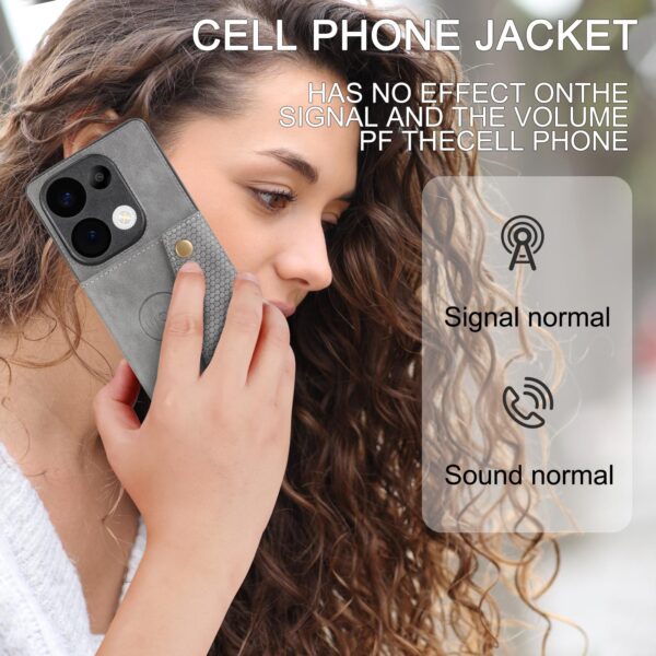 ENKAY Xiaomi Redmi 15C 4G / Poco C85 Double Buckle Card Slots Magnetic Θήκη Σιλικόνης - Grey