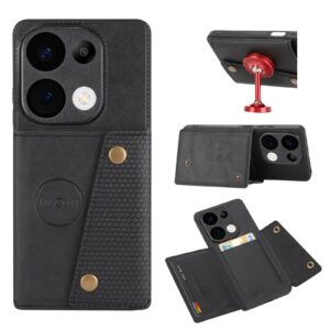 ENKAY Xiaomi Redmi 15C 4G / Poco C85 Double Buckle Card Slots Magnetic Θήκη Σιλικόνης - Black