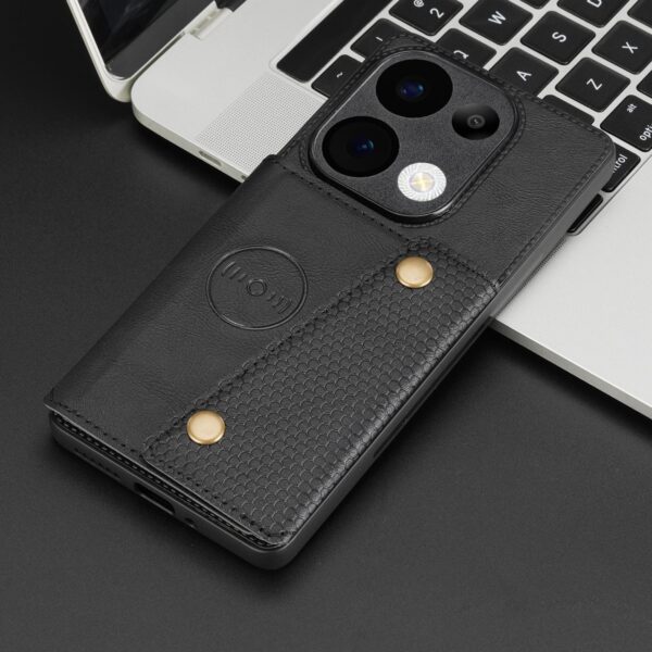 ENKAY Xiaomi Redmi 15C 4G / Poco C85 Double Buckle Card Slots Magnetic Θήκη Σιλικόνης - Black