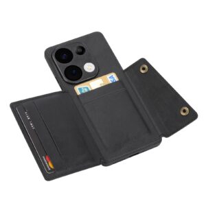 ENKAY Xiaomi Redmi 15C 4G / Poco C85 Double Buckle Card Slots Magnetic Θήκη Σιλικόνης - Black