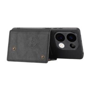 ENKAY Xiaomi Redmi 15C 4G / Poco C85 Double Buckle Card Slots Magnetic Θήκη Σιλικόνης - Black