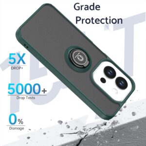 ENKAY Xiaomi Redmi 15C 4G / 5G / Poco C85 Q Shadow 1 Series with Ring Θήκη Σκληρή Φιμέ - Dark Green