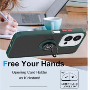 ENKAY Xiaomi Redmi 15C 4G / 5G / Poco C85 Q Shadow 1 Series with Ring Θήκη Σκληρή Φιμέ - Dark Green