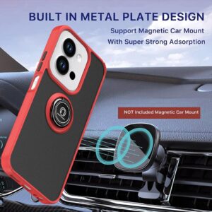 ENKAY Xiaomi Redmi 15C 4G / 5G / Poco C85 Q Shadow 1 Series with Ring Θήκη Σκληρή Φιμέ - Red