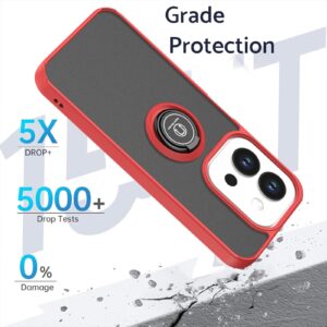 ENKAY Xiaomi Redmi 15C 4G / 5G / Poco C85 Q Shadow 1 Series with Ring Θήκη Σκληρή Φιμέ - Red
