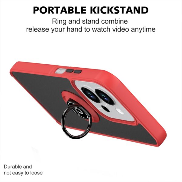 ENKAY Xiaomi Redmi 15C 4G / 5G / Poco C85 Q Shadow 1 Series with Ring Θήκη Σκληρή Φιμέ - Red