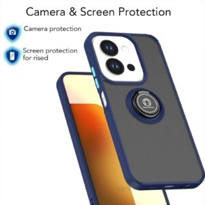 ENKAY Xiaomi Redmi 15C 4G / 5G / Poco C85 Q Shadow 1 Series with Ring Θήκη Σκληρή Φιμέ - Royal Blue